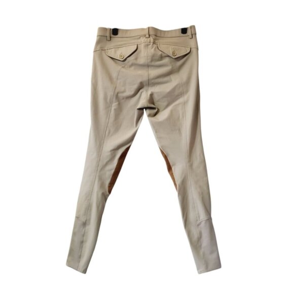 B//Vertigo Equestrian Genuine Leather Stretch Horse Riding Breech Pants 32 - Picture 3 of 8